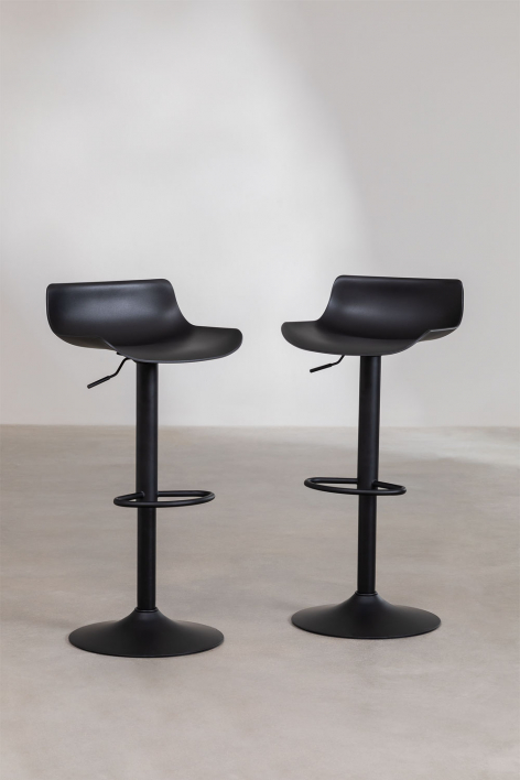 2-Pack adjustable high stools black Arjenn