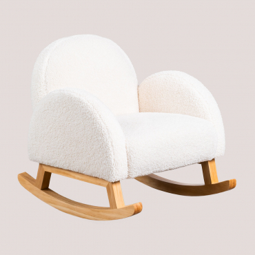 Gigis Kids Sheepskin Rocking Chair White - Sklum