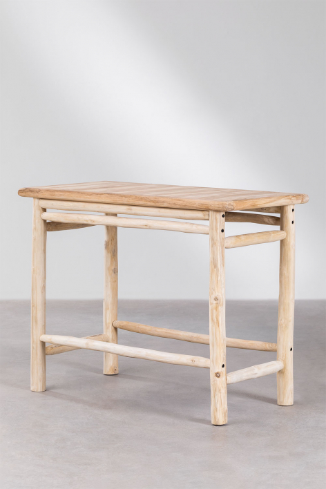 Rectangular high table 134x65 cm in teak wood Narel