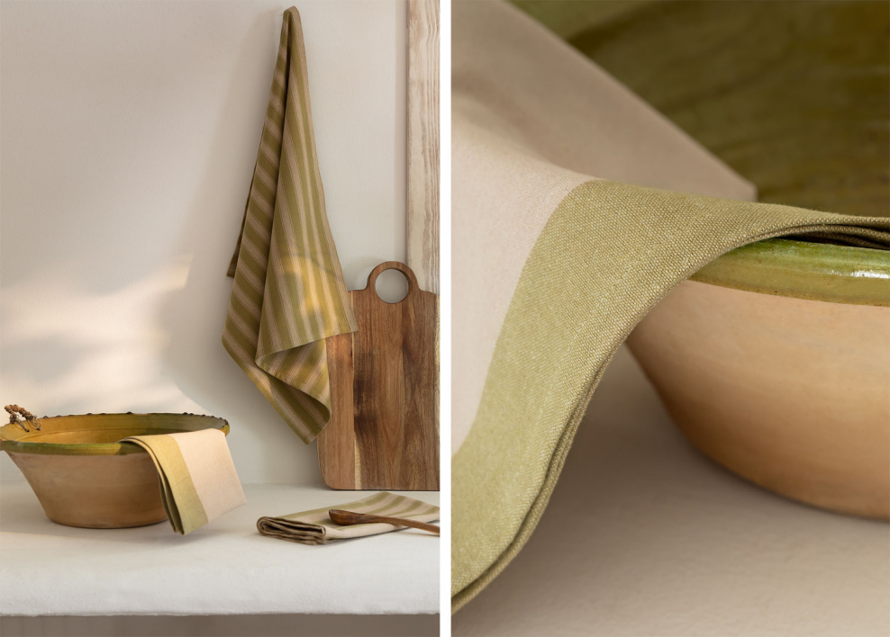 Set of 3 Uliasi cotton kitchen towels