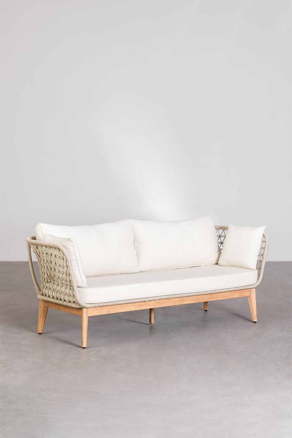 2 Seater Garden Sofa in Teak Wood Narel SKLUM