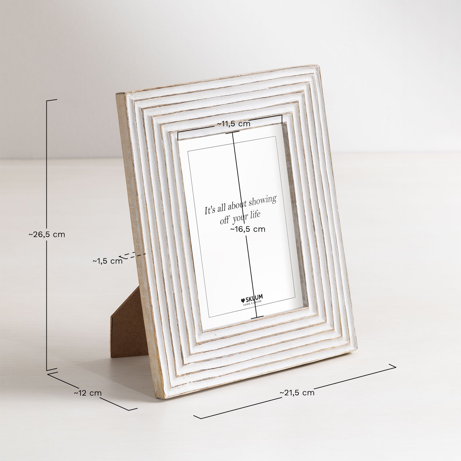Kliet mango wood photo frame, medidas