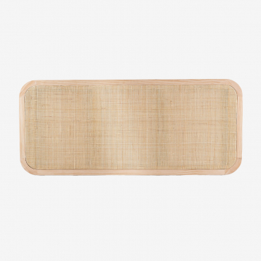 Headboard For 135 Cm And 150 Cm Reyna Bed Brown Natural Wood & 135 Cm - Sklum
