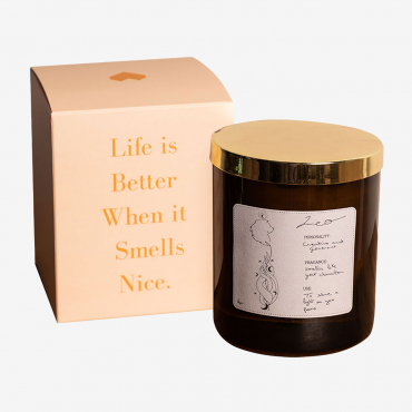 Zodiac Collection Pack Of 2 Scented Candles White & Leo - Sklum