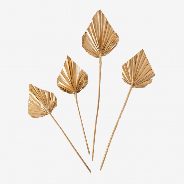 Pack Of 4 Bopay Decorative Dried Branches Golden - Sklum