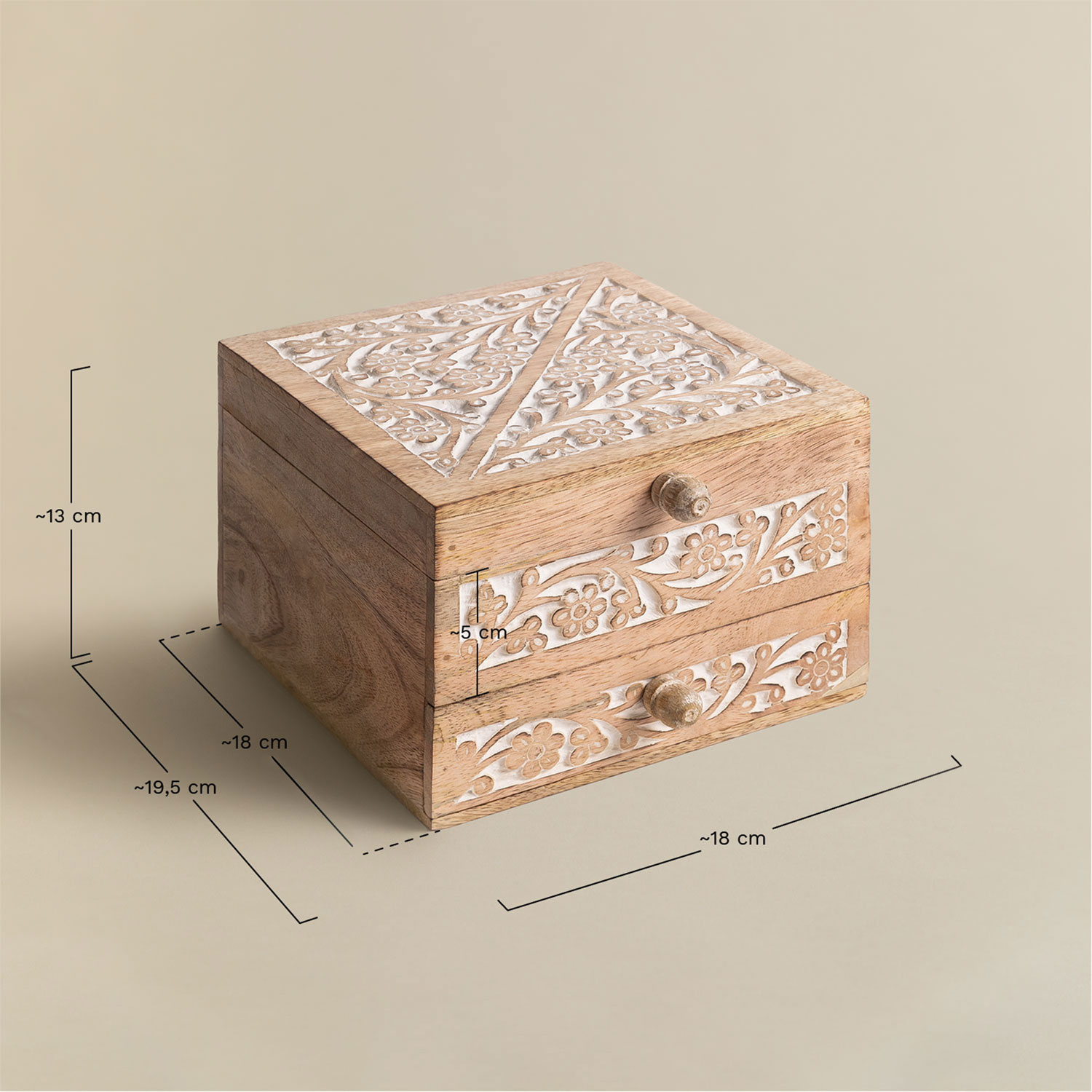 Gregory mango wood jewellery box SKLUM