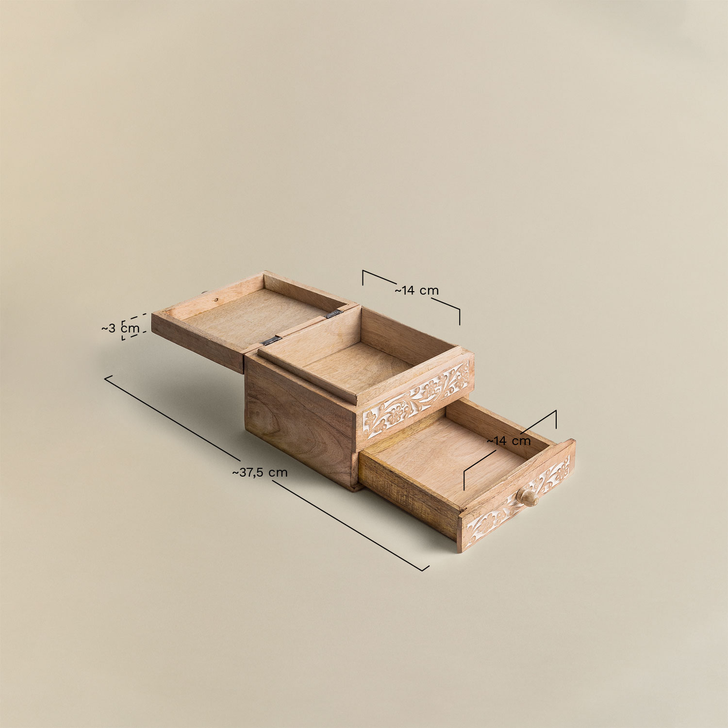 Gregory mango wood jewellery box SKLUM