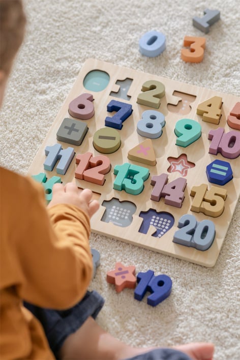 Wooden Numbers Puzzle  Nemi Kids