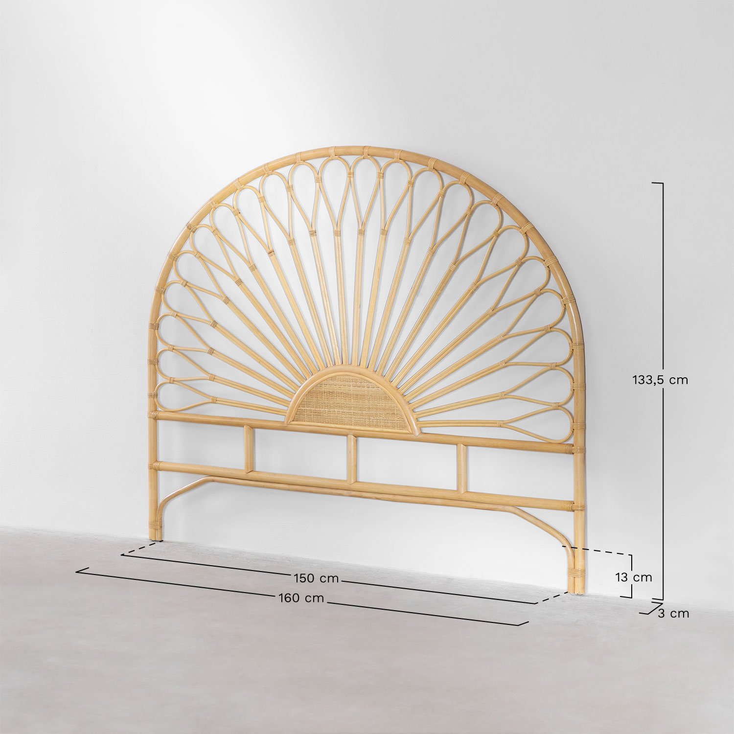 Nucdari 150cm rattan headboard, medidas