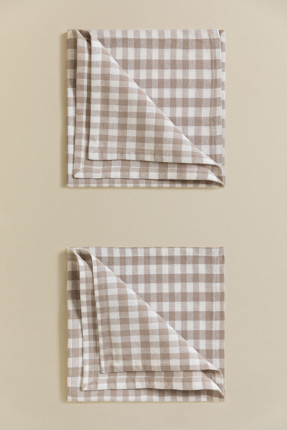 BASIC LINEN NAPKIN (PACK OF 2) - Gray / Beige