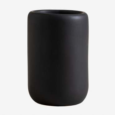 Pierk Ceramic Toothbrush Holder Black - Sklum