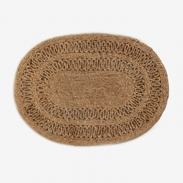 Oval Doormat 45x60 Cm In Jute Koblet Jute - Sklum