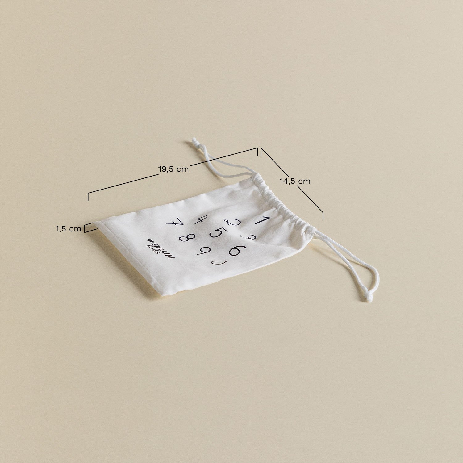 Beech Wood Numbers Ugga Kids, medidas