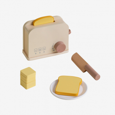 Diamta Kids Wooden Toaster Natural Colors - Sklum