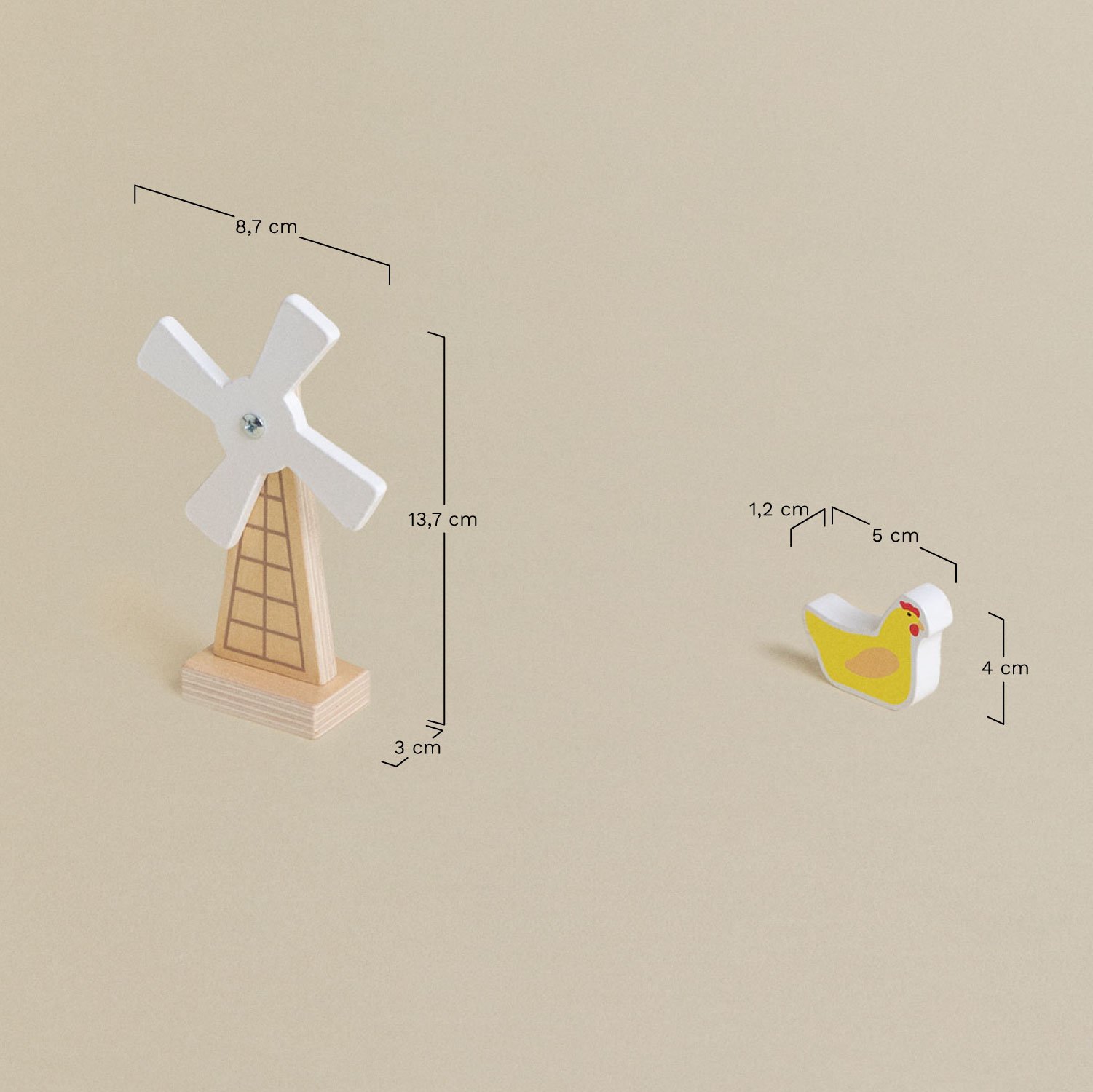 Nermal Kids wooden farm, medidas