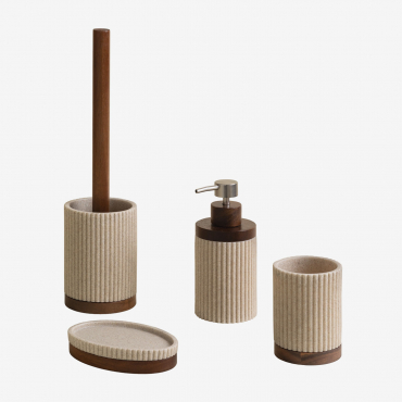 Wassila Bathroom Set Nude Beige - Sklum
