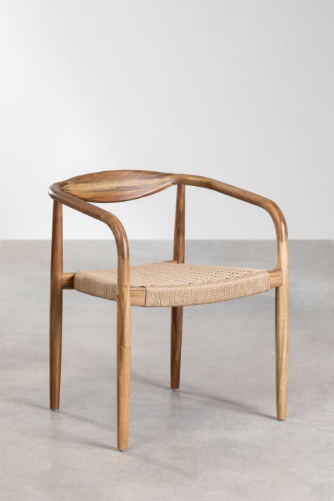 Pack of 2 Mallory acacia wood dining chairs