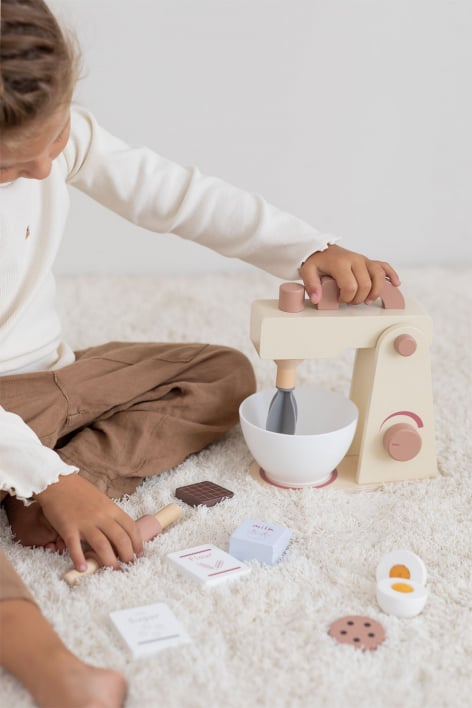 Mardivu Kids wooden baking accessories mixer