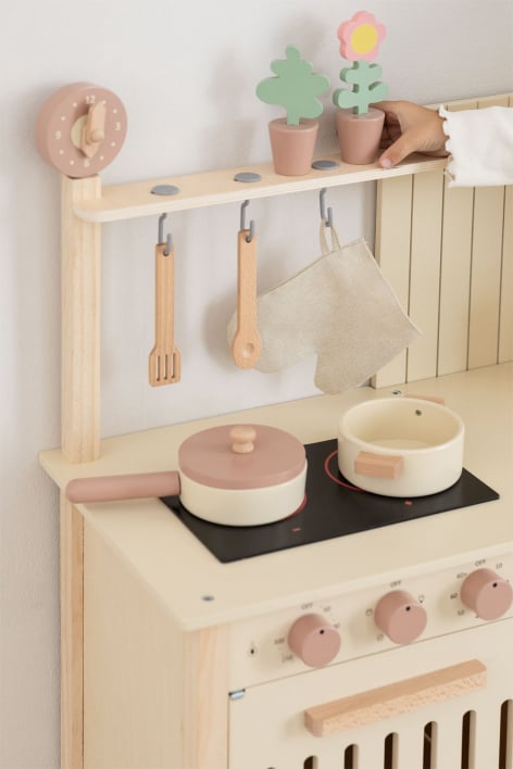 Drisy Kids wooden play kitchen utensils