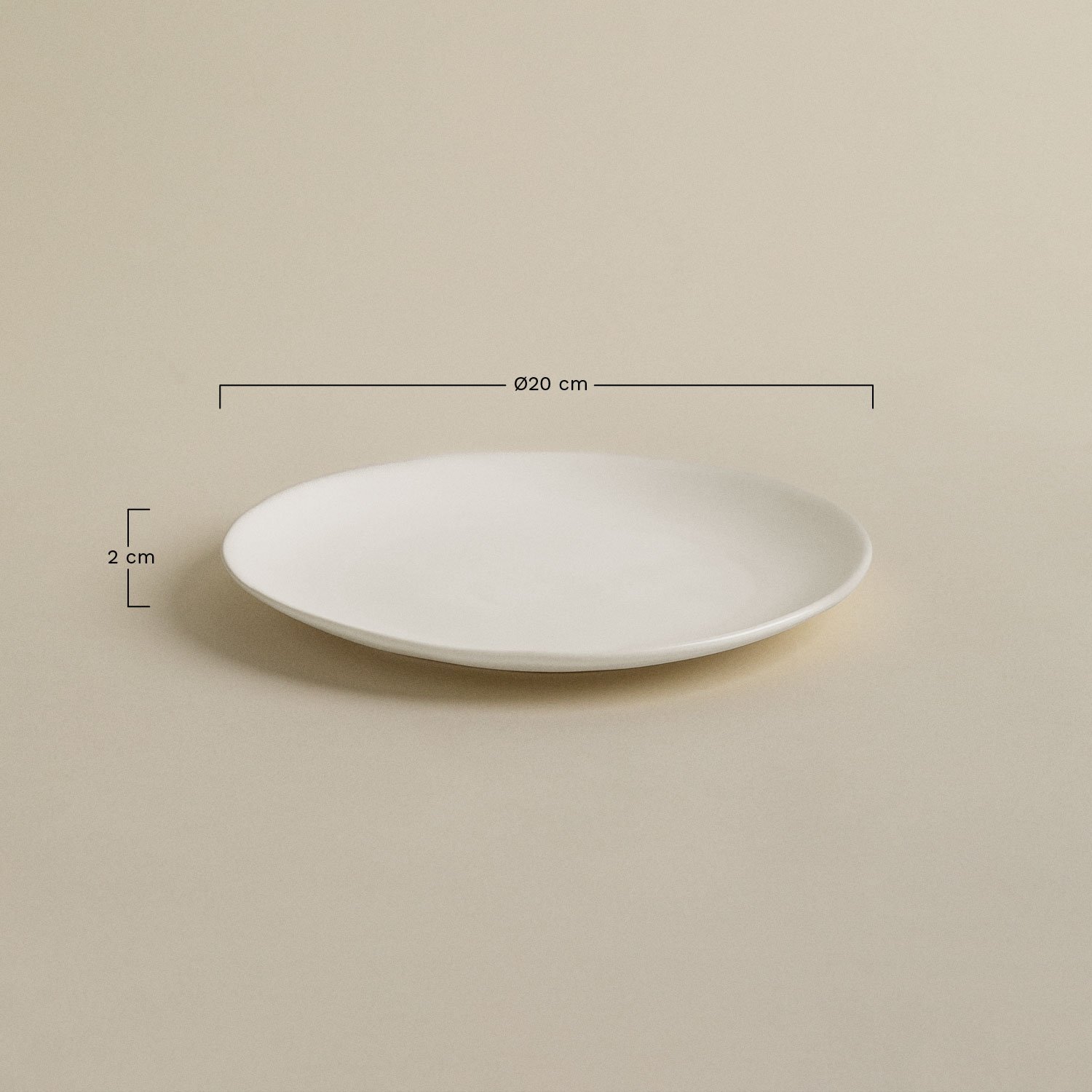 Pack of 2 Belvere stoneware dessert plates, medidas