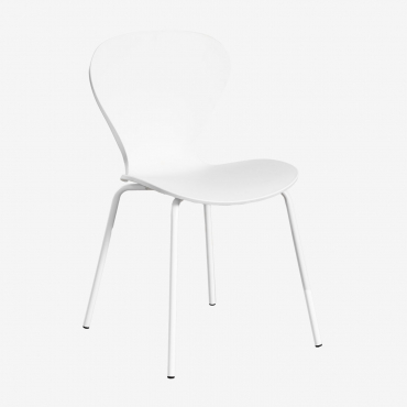 Uit Colors Stackable Dining Chairs Set Of 2 In Polypropylene And Iron White - Sklum