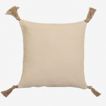 Square Cotton Cushion (45x45 Cm) Musk Beige Cream - Sklum