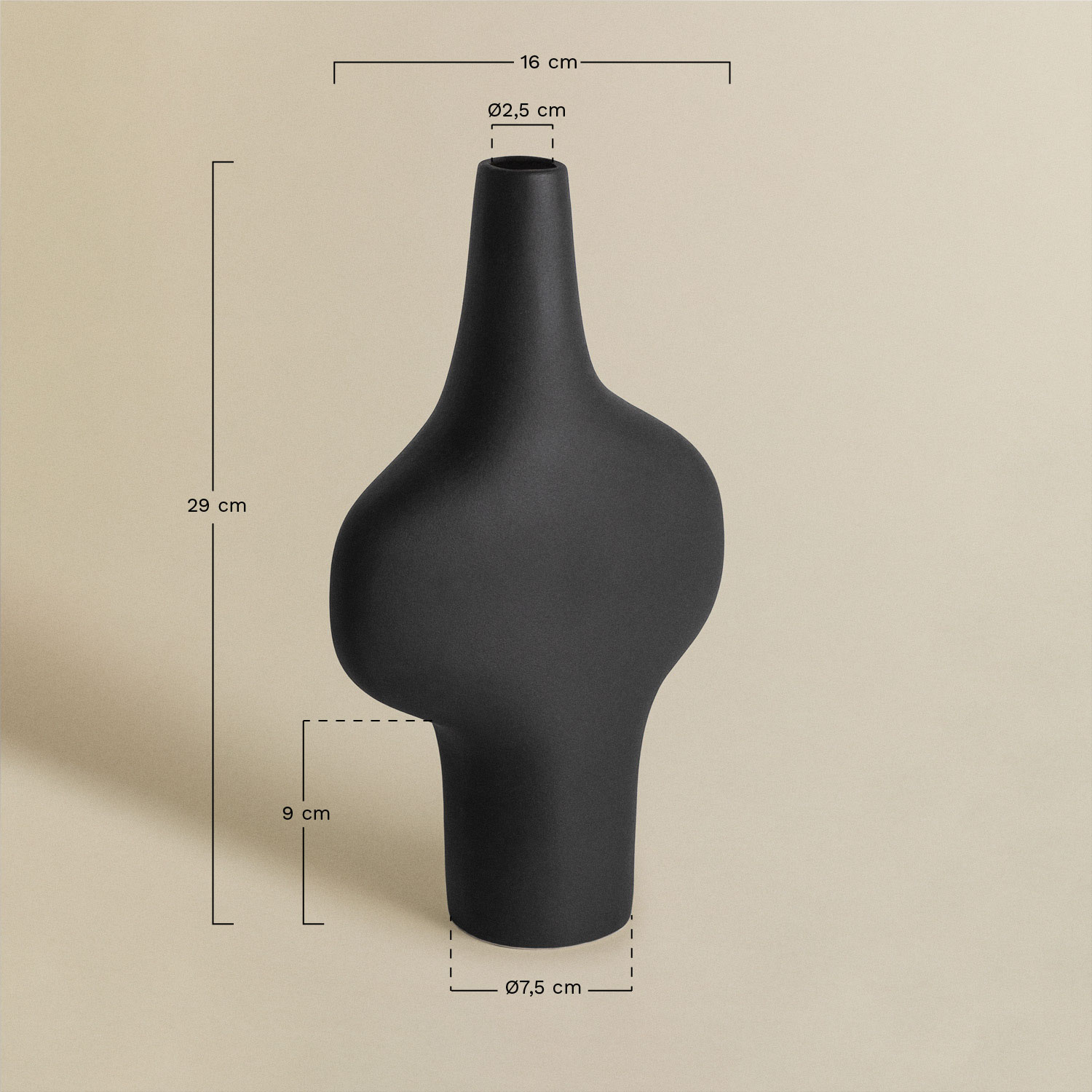 Sotres Ceramic Vase, medidas