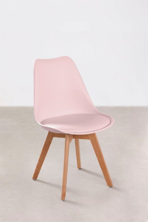 Pack of 2 Nordic dining chairs - Pink Hazelnut