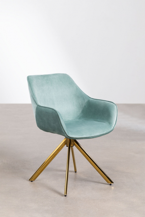 Set of 2 Velvet Dining Chairs LUCY