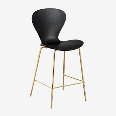 Taburete Alto Out Black & ↑65 Cm & Golden - Sklum