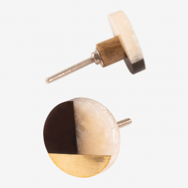 Set Of 2 Pullers Aryc Black - Beige Nature - Sklum