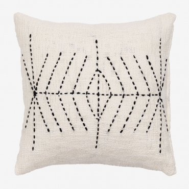 Square Cotton Cushion Acoro(45x45 Cm) Gardenia White - Sklum