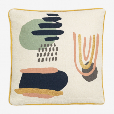 Cotton Square Cushion (45x45 Cm) Galvin Multicolor Classic - Sklum
