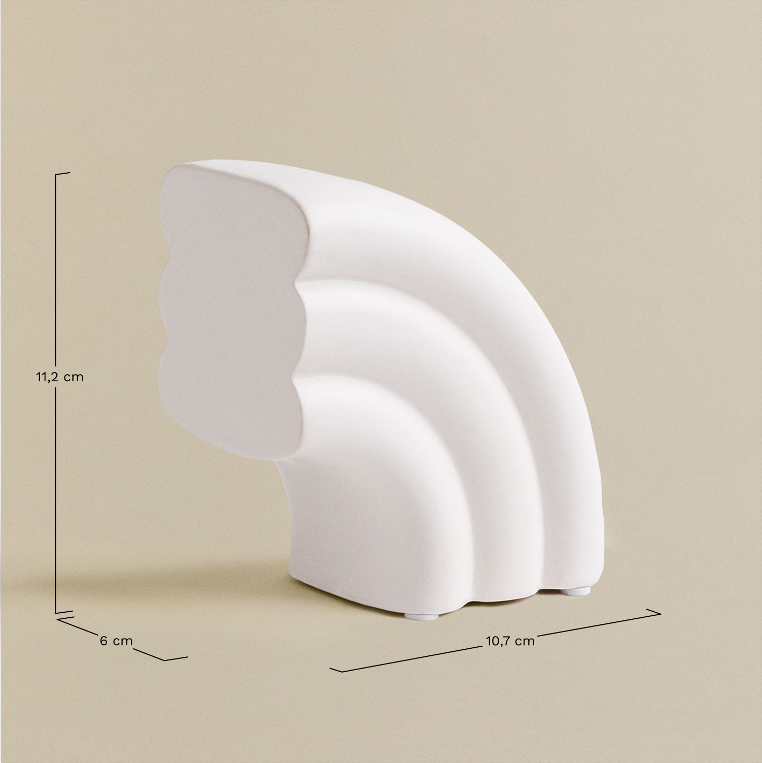 Set of 2 Aldrin cement bookends, medidas