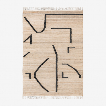Jute And Cotton Rug 235x160 Cm Mireyla Jute - Sklum