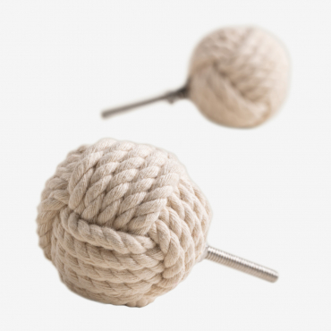 Pack Of 2 Kudat Jute Handles Gardenia White - Sklum