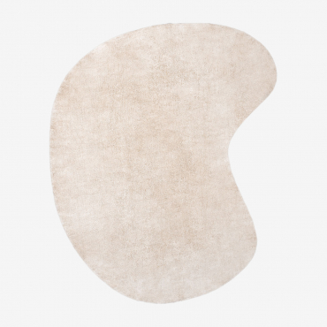 Irregular Rug 250x290 Cm In Francine Cotton Beige Cream - Sklum