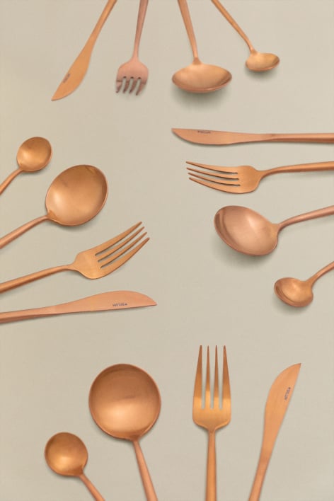 Matte Metallic Noya Cutlery Set 16 pcs