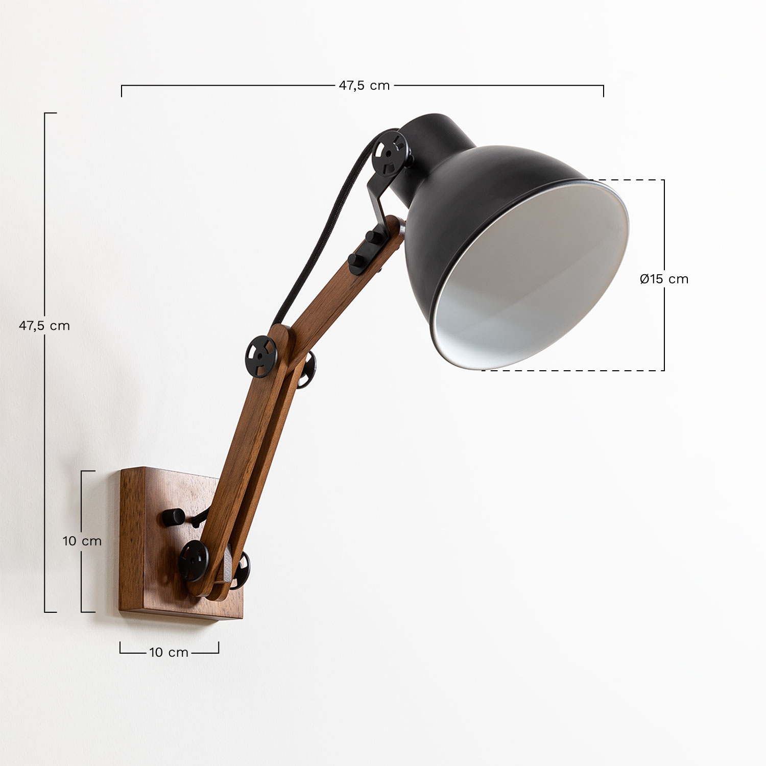 Extendable Wall Sconce Ugarte , medidas