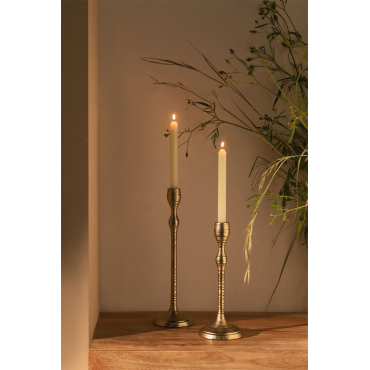 Set of 2 Sadel Mango Wood Candlesticks - SKLUM