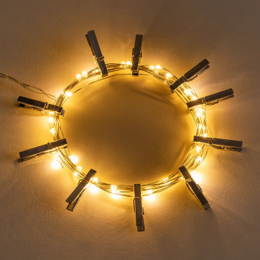 Led Peg Photo/note Lights (3.5 M) Inça Chrome - Sklum