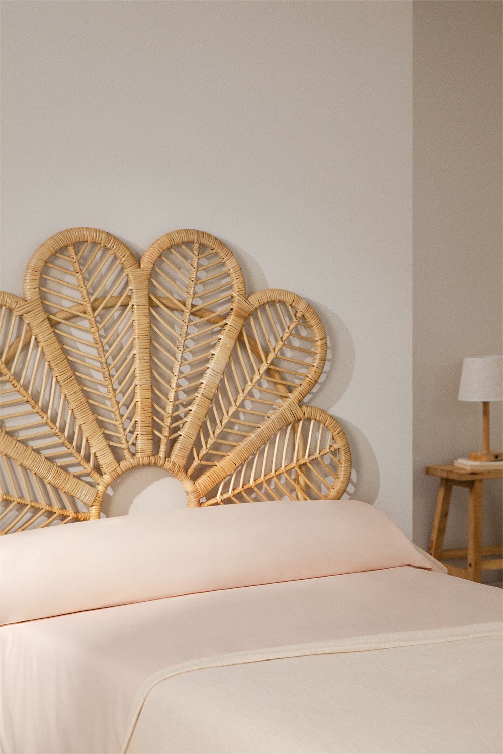 Bed headboard store rattan