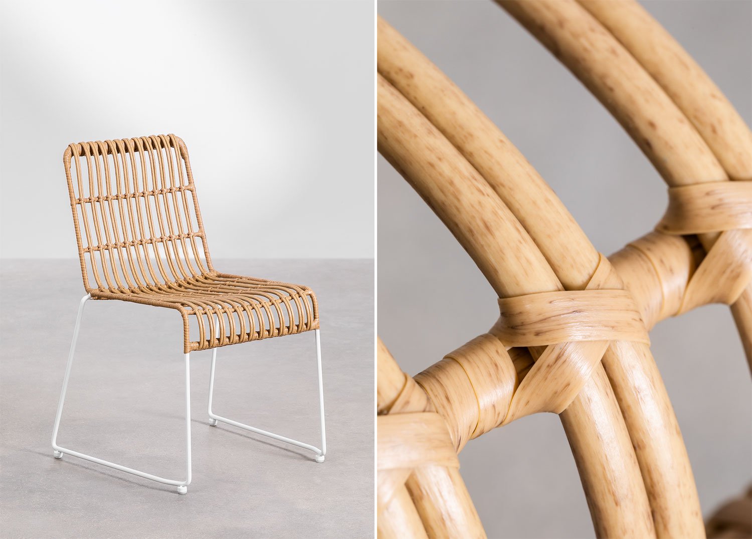 Synthetic Rattan Dining Chair Aroa SKLUM