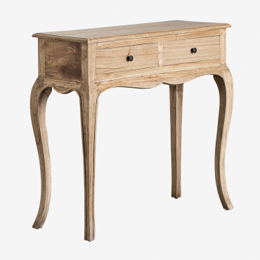 Teresia Wooden Hallway Console Natural Wood - Sklum