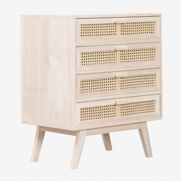 Wooden Chest Of Drawers Ralik Design Natural Wood - Sklum