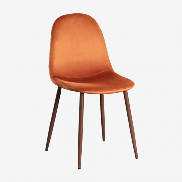 Velvet Dining Chair Glamm Óxido & Dark Wood - Sklum