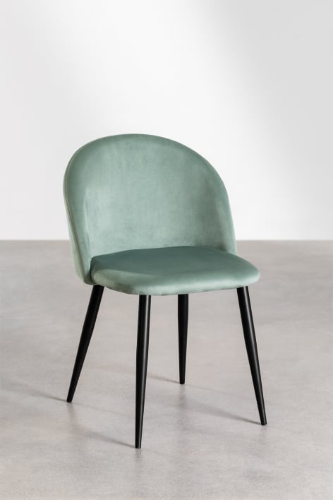 Kana velvet dining chair - Green Fir