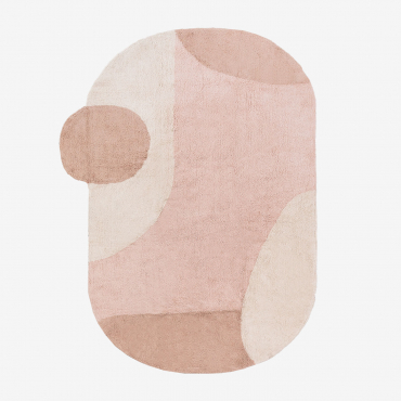 Irregular Rug 155x250 Cm In Cotton Vega Natural Colors - Sklum