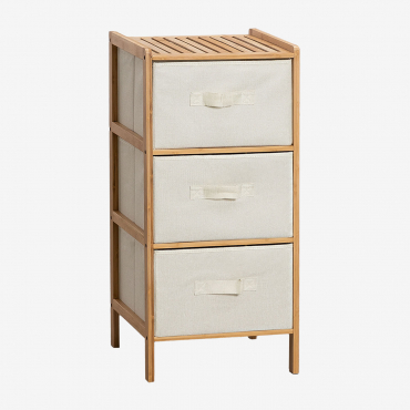 Nafan Bamboo Chest Of Drawers 3 Drawers - Sklum
