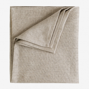Linen And Cotton Tablecloth (140x240 Cm) Ederne Tapioca Beige - Sklum